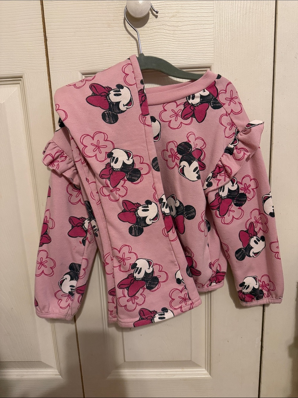 Disney Pink Minnie Mouse Matching Sweatshirt & Pants Set